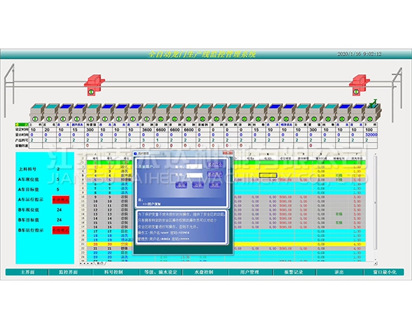 白山全自动龙门生产线监控管理系统